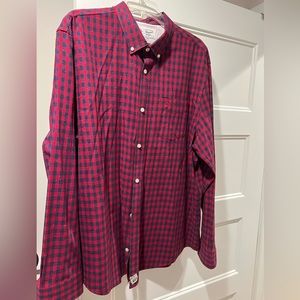 Mens plaid long sleeve button down size XXL